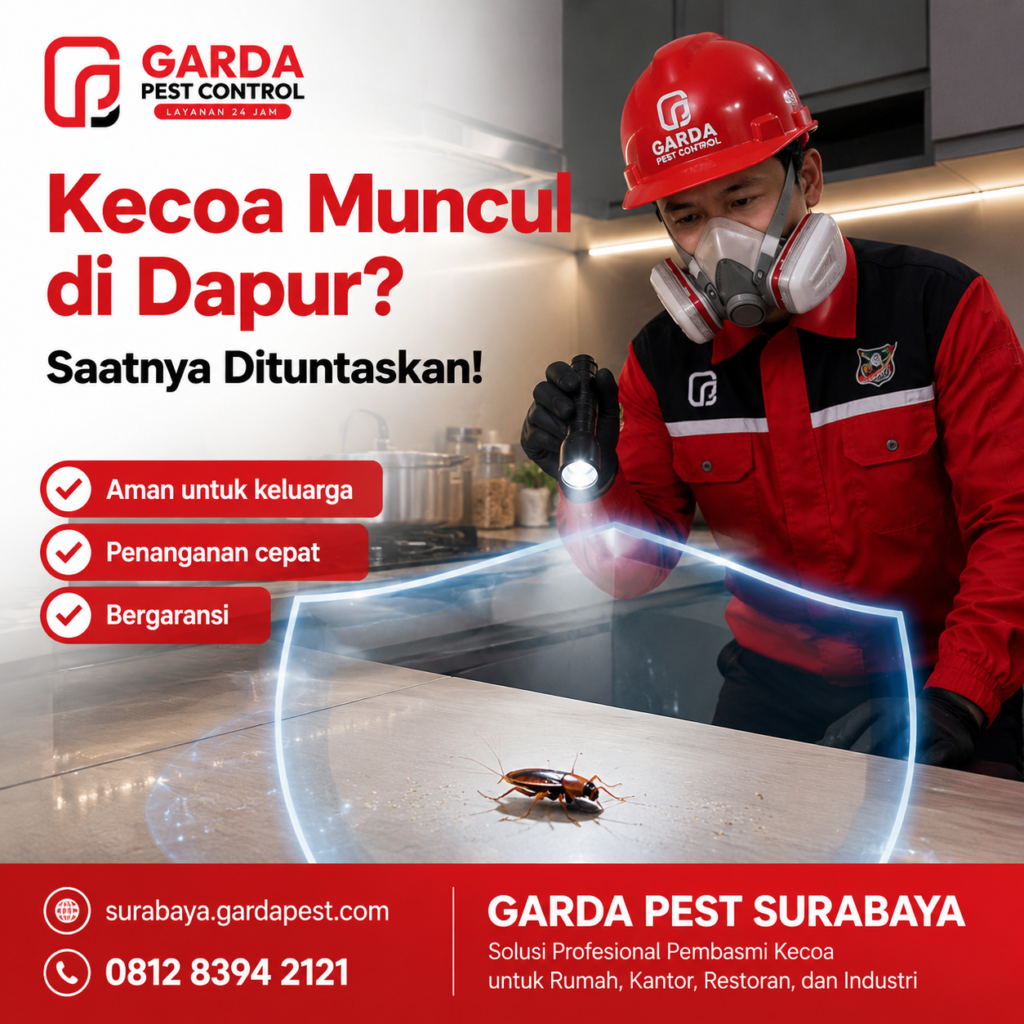 Jasa Pembasmi Kecoa Surabaya Bergaransi Tuntas - Agata Pest Control