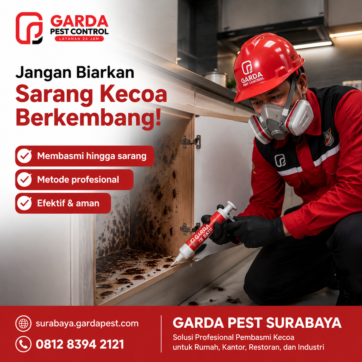 Jasa Pembasmi Kecoa Surabaya Bergaransi Tuntas - Agata Pest Control