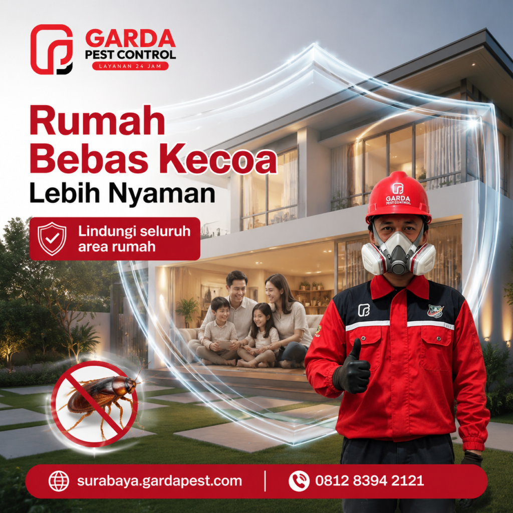 Jasa Basmi Kecoa Surabaya Bergaransi Tuntas dari Agata Pest Control