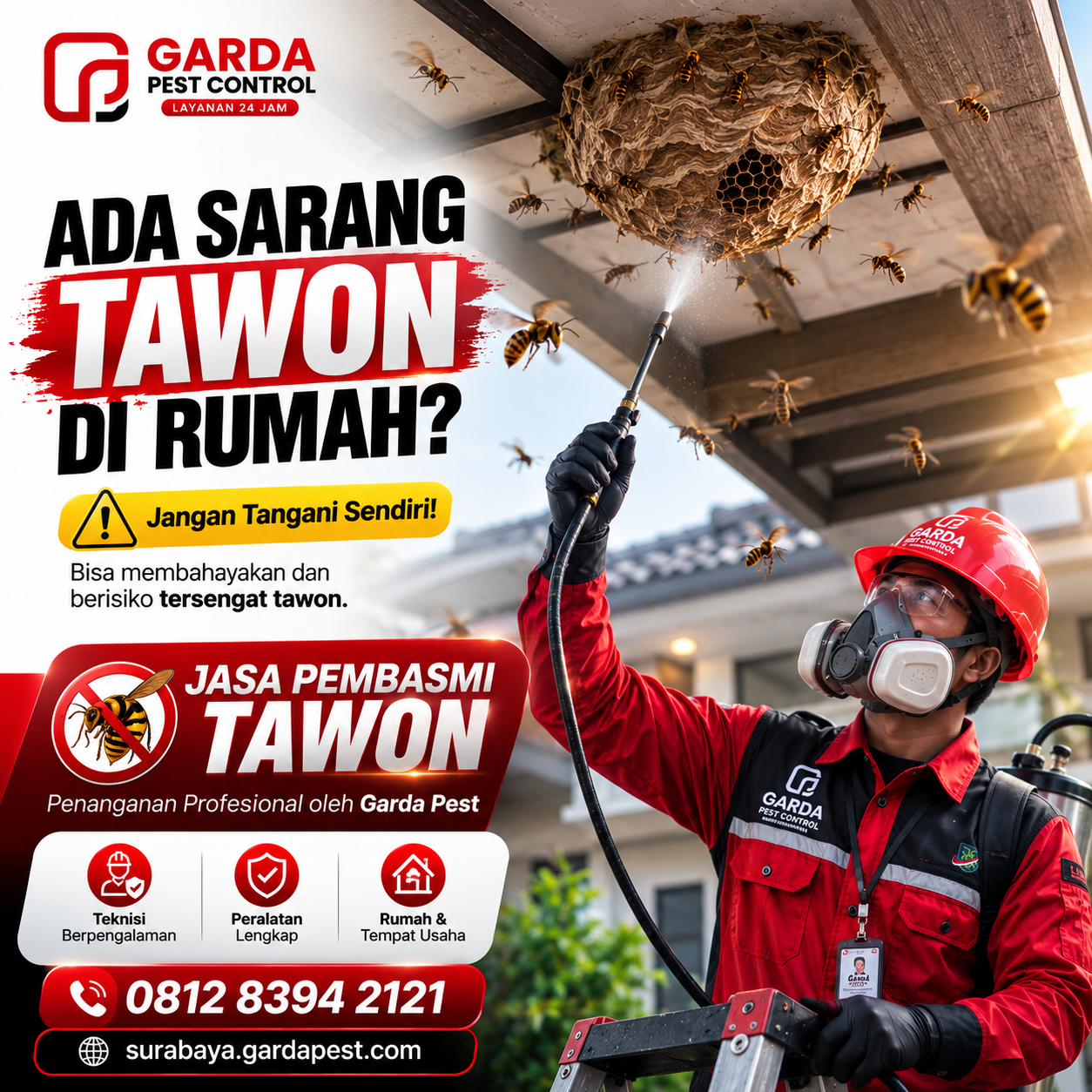 Biaya Jasa Pembasmi Sarang Tawon di Surabaya dan Panduan Penanganannya