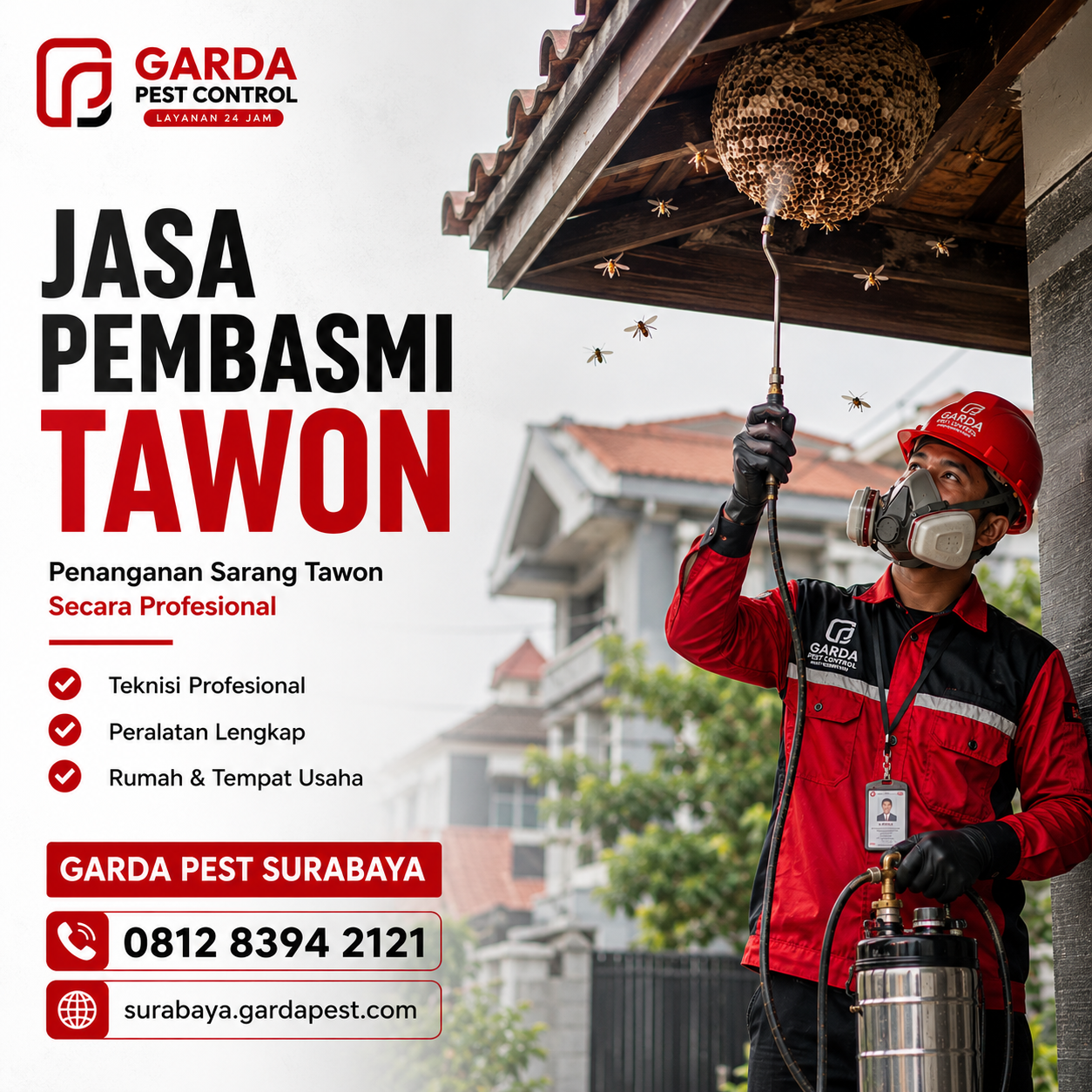 Jasa Pembasmi Tawon 24 Jam Surabaya Panggilan Darurat Agata Pest Control