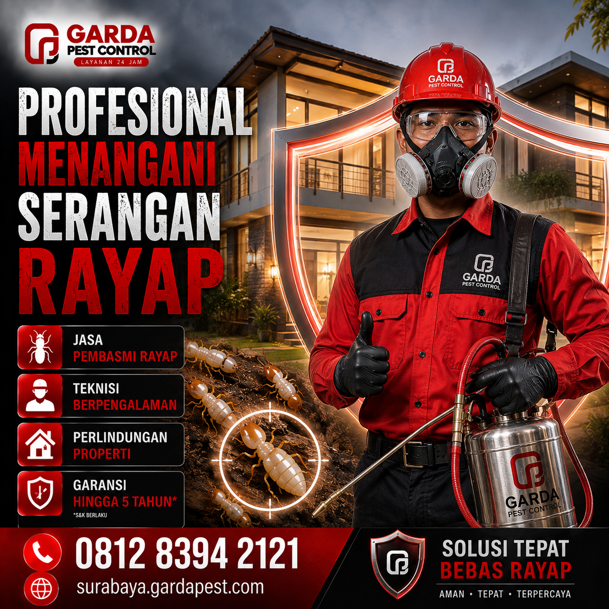Biaya Suntik Anti Rayap Per Meter Surabaya Terbaru & Hemat