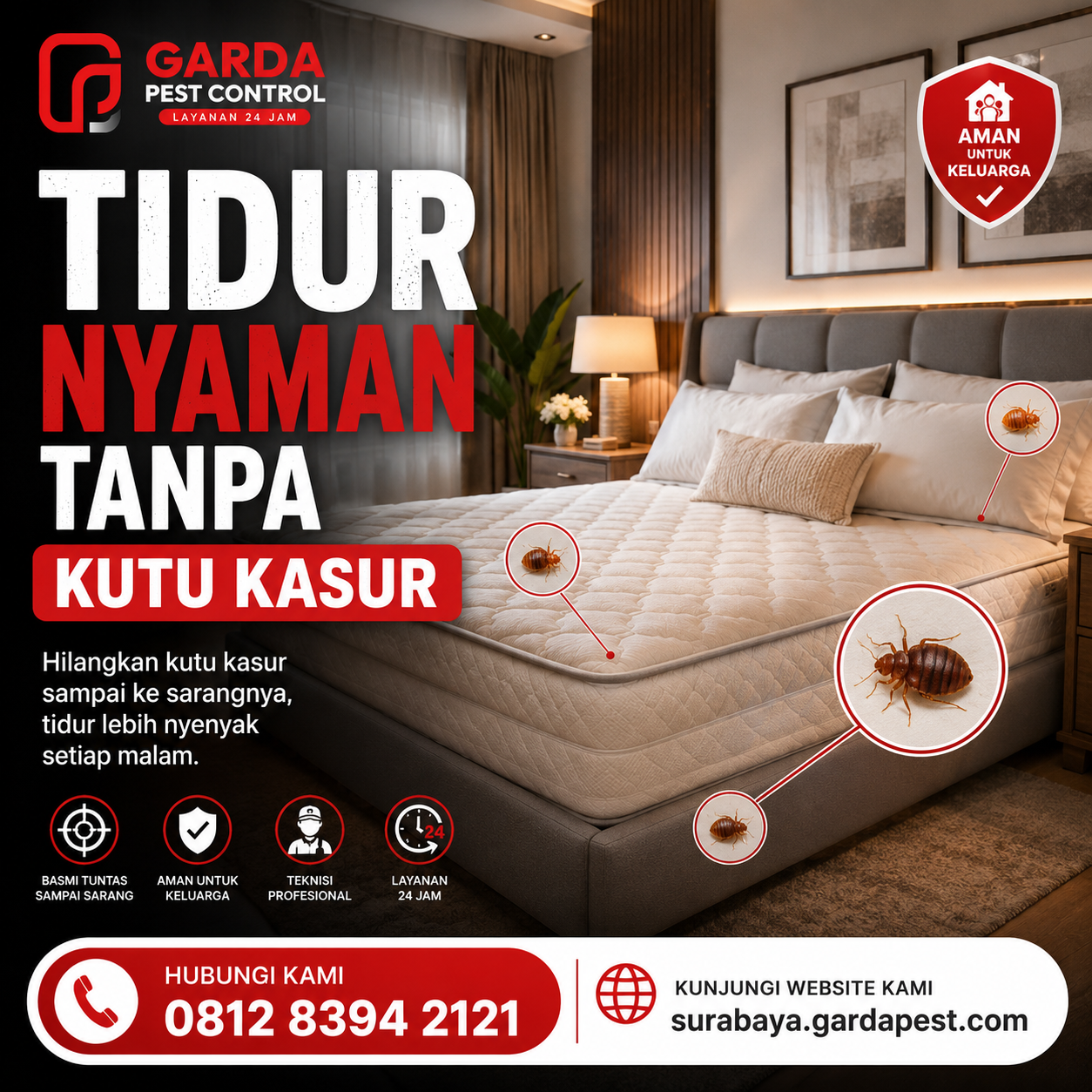 Jasa Pembasmi Kutu Busuk Hotel dan Kost Surabaya